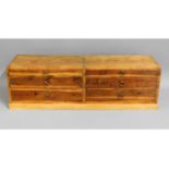 A wooden tool/collectors chest 28.5in long x 8.75i