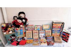 A large collection of Beano related items includin