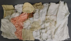 A quantity of mixed linen including apron, child's