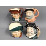 Four large Royal Doulton character jugs including