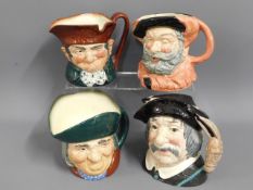 Four large Royal Doulton character jugs including