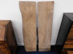 Two elm planks, approx. 52in x 12in