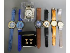 A selection of fashion watches & cufflinks