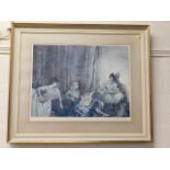 A William Russell Flint signed print, image size 2