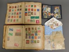 Two vintage child's stamp albums & other stamps