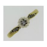 A 9ct gold ring set with diamond, 2.99g, size R