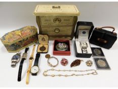 A novelty jewellery chest, fashion watches, a life