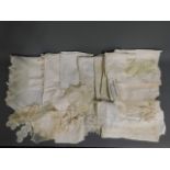 A quantity of linen & lace including tablecloths,