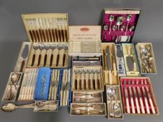 A quantity of vintage boxed cutlery items