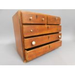 A 19thC. apprentice piece chest of drawers, 12in w