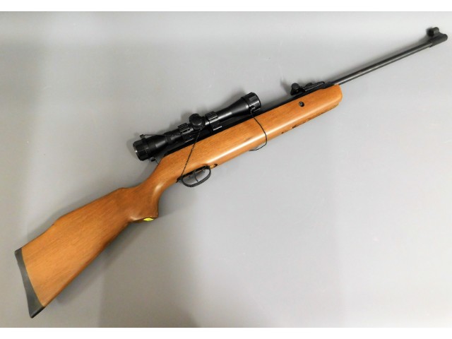 An SMK 19 .22 calibre air rifle, 43in long