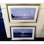 A pair of framed Les Spence artist proof prints of