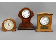 Three early 20thC. mantle clocks, tallest 10in