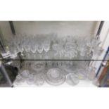 A quantity of cut glassware, mostly continental, c