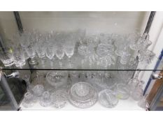 A quantity of cut glassware, mostly continental, c