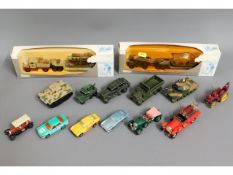 A small quantity of diecast model vehicles includi