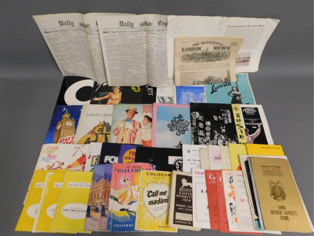 A quantity of theatre programmes including the Old