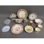 A quantity of mixed antique ceramics including a 1