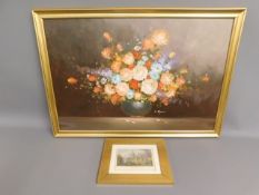 An L. Kern decorative still life on canvas twinned