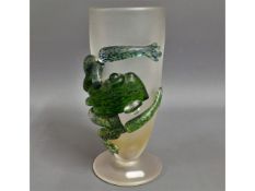 A 1998 Lestyn Davies Blowzone "frog vase", 9.5in t