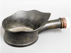 An 18th/19thC. Chinese bronze silk iron pan with i