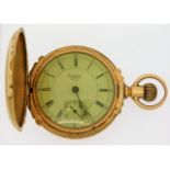 A substantial American 18ct gold Appleton Tracy Co. Waltham gents top wind full hunter pocket watch,