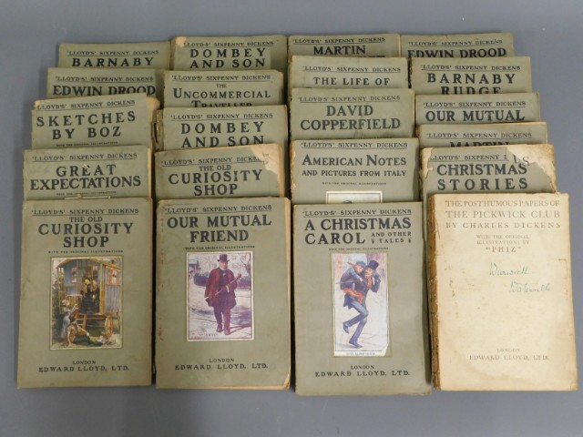 Twenty editions of Lloyds Sixpenny Dickens "The Po