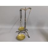 A Victorian set of scales with brass pans, 25.5in