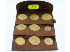 Nine faux gold coins