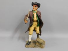 A resin model of pirate, treasure chest loose, 19.