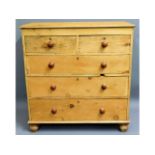 A Victorian pine chest of drawers, 40in high x 36.