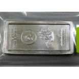 A sealed 100g fine silver ingot