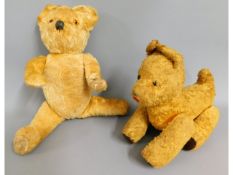 A 1950/60's teddy bear & teddy dog