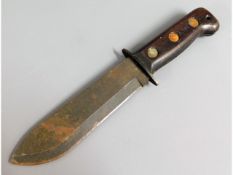 A military issued Type D survival knife stamped 12