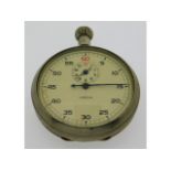 A military issued Lemania stop watch, glass loose,