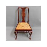 A 19thC. mahogany hall chair