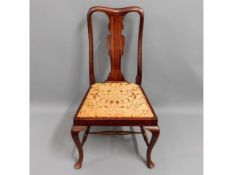 A 19thC. mahogany hall chair