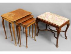 A nest of tables twinned with a Regency style pian