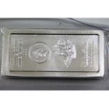 A sealed 100g fine silver ingot