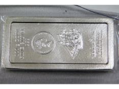 A sealed 100g fine silver ingot