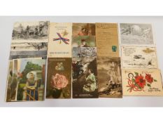 A quantity of twenty eight WW1 related postcards &