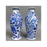 A pair of 19thC. Chinese blue & white porcelain ba