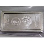 A sealed 100g fine silver ingot