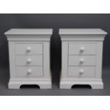 A pair of good quality modern bedroom bedside cabi