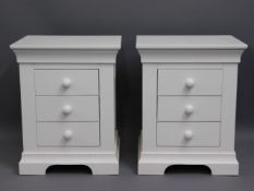 A pair of good quality modern bedroom bedside cabi