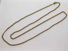 A 26in long solid link 9ct gold chain, 12.1g