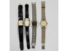 Four fashion watches including Gucci & Fossil