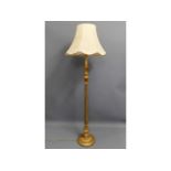 A gilt wood style standard lamp, overall height in