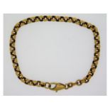 A 9ct gold bracelet, 7.5in long, 4.9g