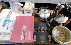 A quantity of kitchen wares including Kitchenaid b